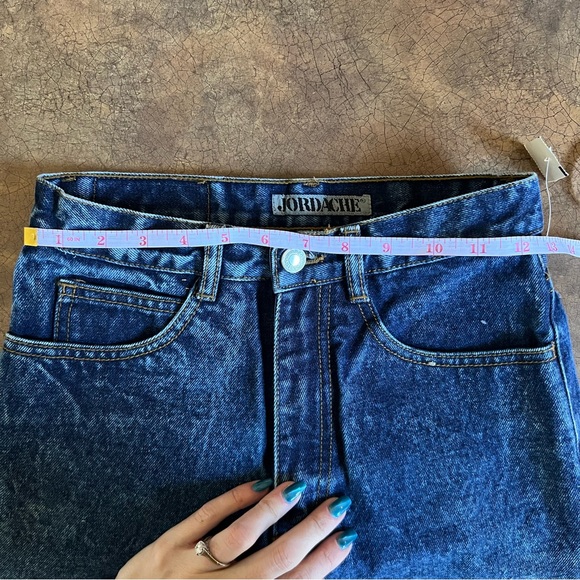 NWT VINTAGE 80's JORDACHE ACID WASH JEANS W ZIPPER DETAIL - Picture 11 of 13